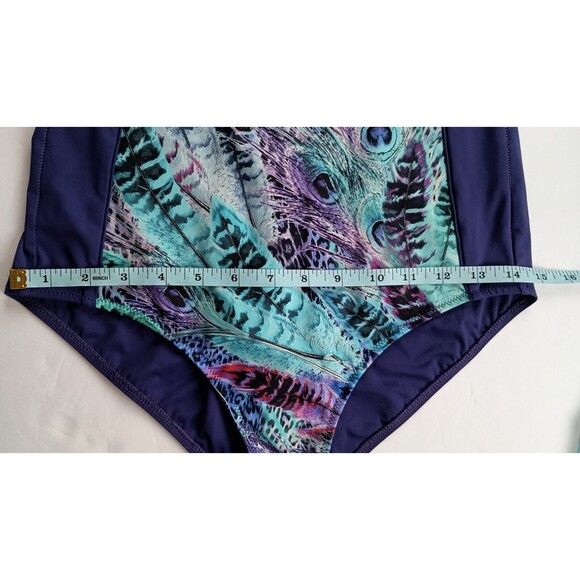 ANITA CARE Peacock Fever Albina Prosthetic One Piece Swimsuit US Size Medium - Picture 12 of 12